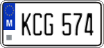 License plate of Malta, Regular plates (ABC 123)