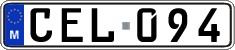 License plate of Malta, Regular plates (ABC 123)