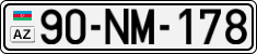 License plate of Azerbaijan, Cars