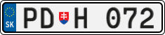 License plate of Slovakia, Oldtimers