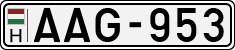 license plates of Hungary, Cars (1990)