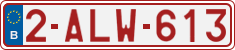 License plate of Belgium, Regular plates (2010)