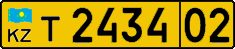 License plate Kazakhstan, Foreigners (2012)