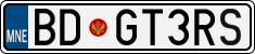 License plate of Montenegro, Vanity Plates