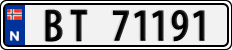 License plate of Norway, Cars