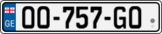 License plate of Georgia, Cars (2014)