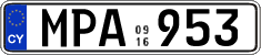 License plate of Cyprus, Regular plates