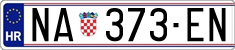 License plate of Croatia, Regular plates