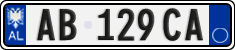 License plate of Albania, Cars (2011)