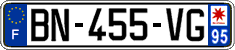 French license plate, SIV (ordinary)