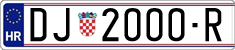 License plate of Croatia, Regular plates