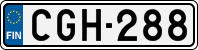 License plate of Finland, Cars