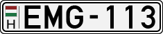 license plates of Hungary, Cars (1990)