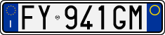 License plate of Italy, Cars (1994 year series)