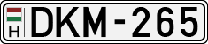 license plates of Hungary, Cars (1990)