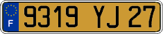 French license plate, FNI