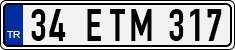 License plate of Turkey, Regular plates