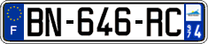 French license plate, SIV (ordinary)