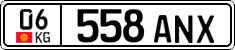 License plate of Kyrgyzstan, Private owners (2016)