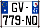 French license plate, SIV (ordinary)
