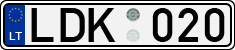 License plate of Lithuania, Cars