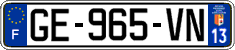 French license plate, SIV (ordinary)