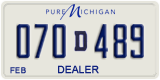 Michigan, Dealer (12D345 / 123D45)