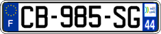 French license plate, SIV (ordinary)