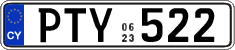 License plate of Cyprus, Regular plates