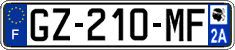 French license plate, SIV (ordinary)