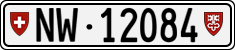 License plate of Switzerland, Cars