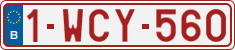 License plate of Belgium, Regular plates (2010)