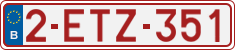 License plate of Belgium, Regular plates (2010)