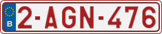 License plate of Belgium, Regular plates (2010)