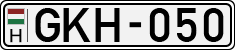 license plates of Hungary, Cars (1990)