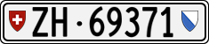 License plate of Switzerland, Cars
