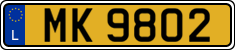 License plate of Luxembourg, 2003 year system