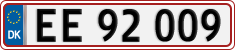 License plate of Denmark, Regular plates