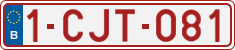 License plate of Belgium, Regular plates (2010)