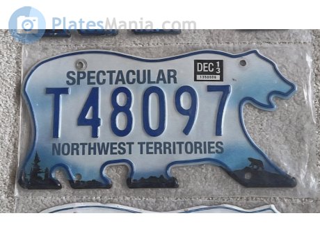 T48097, License plate without vehicle