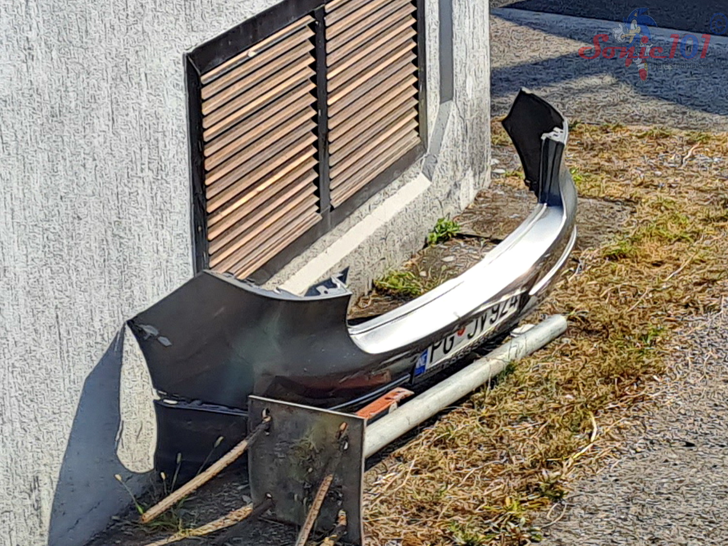 PG JV924, License plate without vehicle 