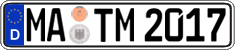 German license plate, Regular plates