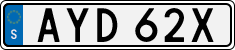 License plate of Sweden, Regular plates