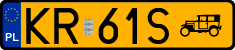 License plates of Poland, Oldtimers