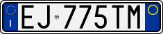 License plate of Italy, Cars (1994 year series)