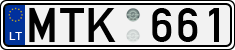 License plate of Lithuania, Cars