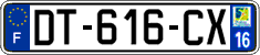 French license plate, SIV (ordinary)