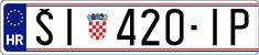 License plate of Croatia, Regular plates
