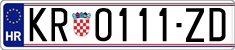 License plate of Croatia, Regular plates