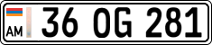 License plate of Armenia, Private owners
